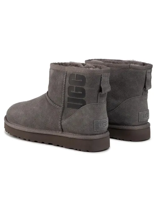 Ugg Australia | MINI CLASSIC UGG RUBBER LOGO GREY | UGSCLMUGRLGY110823