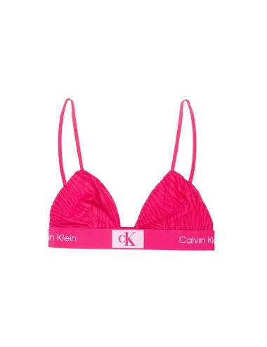 Calvin Klein | BRALETTE TRIANGOLO PIZZO FUXIA | QF7377E FUD