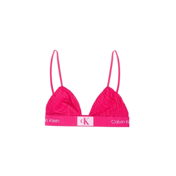 Calvin Klein | BRALETTE TRIANGOLO PIZZO FUXIA | QF7377E FUD