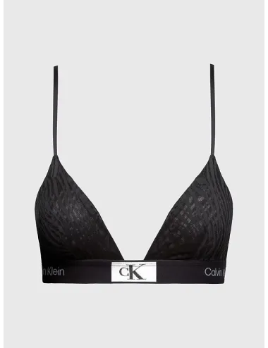 Calvin Klein | BRALETTE TRIANGOLO IN PIZZO NERO | QF7377E
