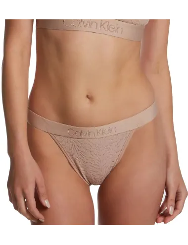 Calvin Klein | HIGH LEG TANGA IN PIZZO | QF7347E