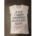 t-shirt donna Juice, cardio, shopping W1012 "HAPPINESS"