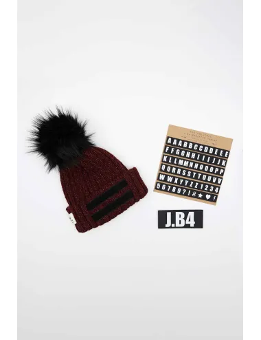 J.B4 | Berretto speaking pompon lurex | CAP - SPEAK - LUREX - PON PON