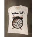 T-shirt donna Wake up W1032 "HAPPINESS"