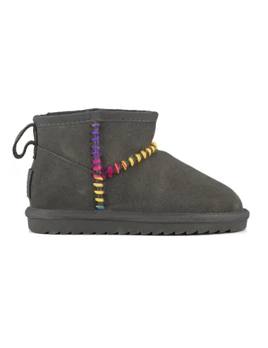 Colors of California|Stivaletto in suede con cuciture in lana|HC.YK226