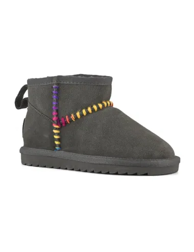 Colors of California|Stivaletto in suede con cuciture in lana|HC.YK226