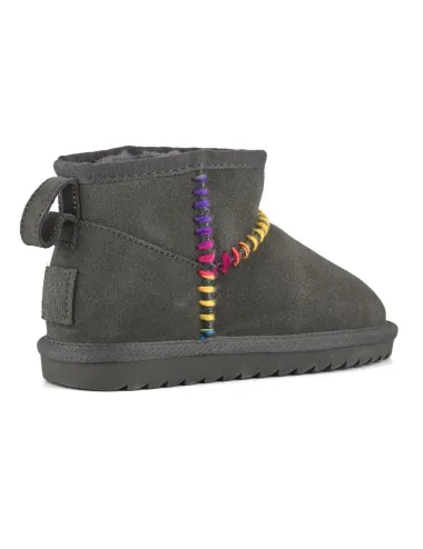 Colors of California|Stivaletto in suede con cuciture in lana|HC.YK226