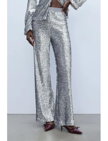 Imperial Fashion | Pantaloni a zampa in paillettes | P5O6IRH