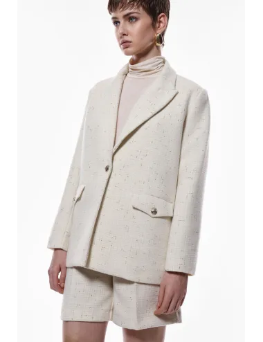 Imperial Fashion |  Blazer effetto tweed con tasche | J9990036S