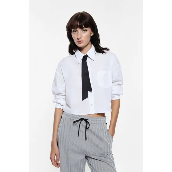 Imperial Fashion | Camicia corta con cravatta sottile | CMI5ITP