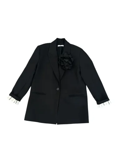 Imperial Fashion | Giacca con spilla e polsini a righe | J9990020S