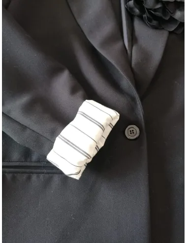 Imperial Fashion | Giacca con spilla e polsini a righe | J9990020S