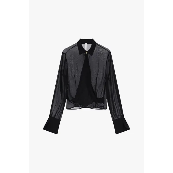 Imperial Fashion | Camicia a maniche lunghe con drappeggio | CMJ3IFC