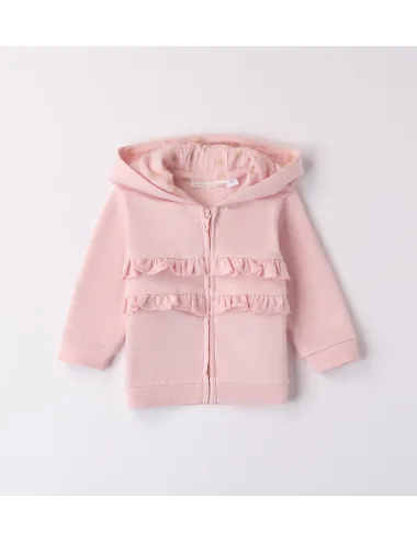 Minibanda | Felpa da neonata con zip e cappuccio | 3B707