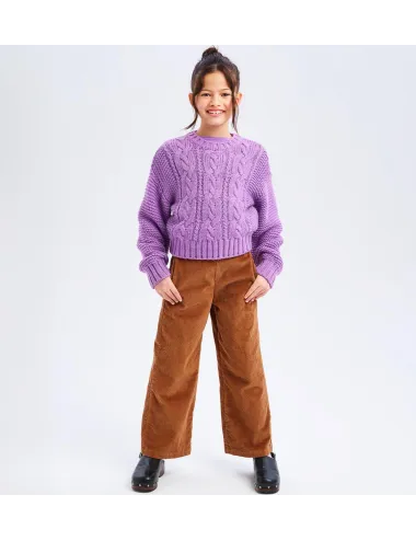 Sarabanda | Pantaloni palazzo in velluto ragazza | 0A727