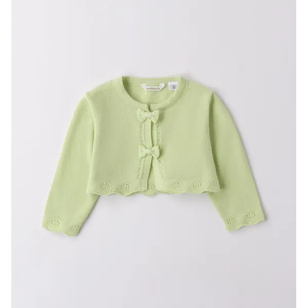 Minibanda | Cardigan neonata con fiocchetti | 3B764