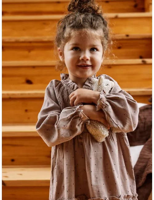 Lil' Atelier | Abito manica lunga a pois da bambina | 13233801