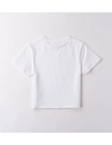 Sarabanda | T-Shirt da ragazza con orlo gioiello | 0B519