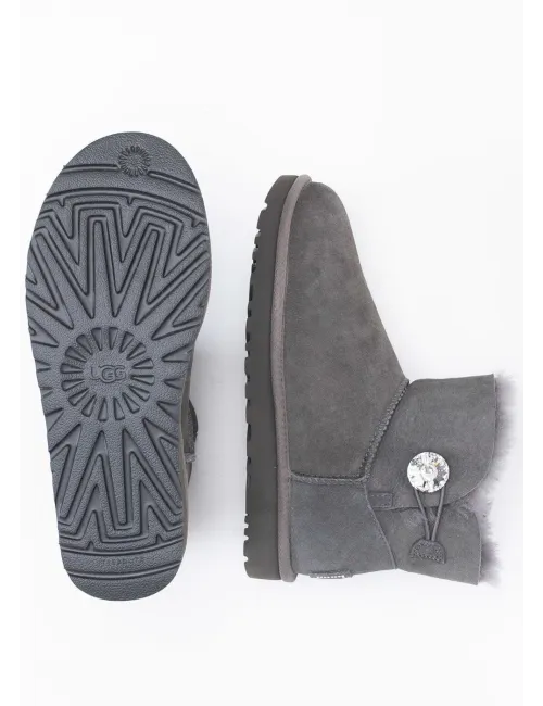 Ugg Australia |W - MINI BAILEY BUTTON BLING GREY| UGSBLBMBLGY1016554W