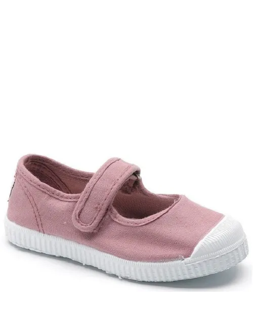 Cienta | Ballerina in tela di cotone con cinturino in velcro | 76997