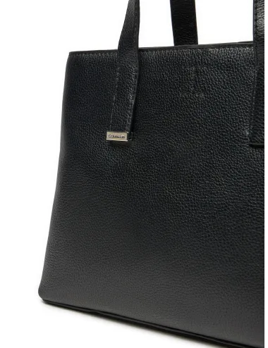 Calvin Klein | BORSETTA CK PLAQUE SMALL TOTE | K60K612781-BEH