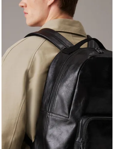Calvin Klein | ZAINO TUMBLED ZIP TOP BACKPACK43 | K50K512989-BEH